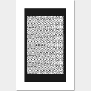 Black & White Abstract Sun Pattern Posters and Art